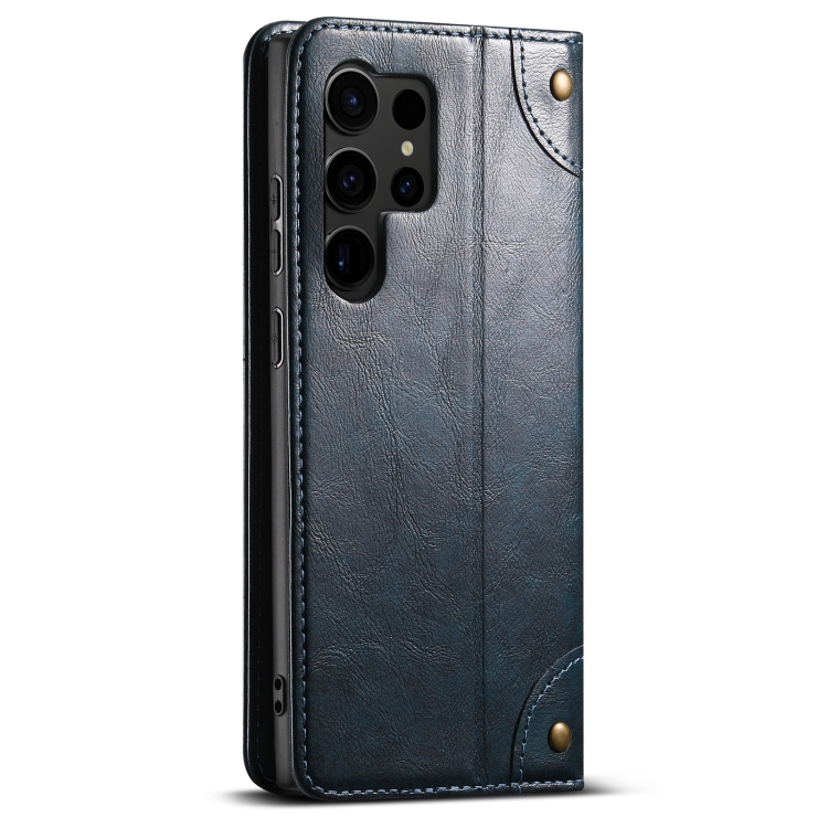 For Samsung Galaxy S23 Ultra 5G Suteni Baroque Calf Texture Buckle Wallet Leather Phone Case(Blue) For Samsung Galaxy S23 Ultra 5G Suteni Baroque Calf Texture Buckle Wallet Leather Phone Case(Blue)