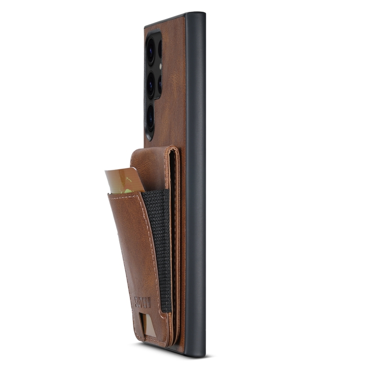 For Samsung Galaxy S23 Ultra 5G Suteni H03 Oil Wax Leather Wallet Stand Back Phone Case(Brown) For Samsung Galaxy S23 Ultra 5G Suteni H03 Oil Wax Leather Wallet Stand Back Phone Case(Brown)