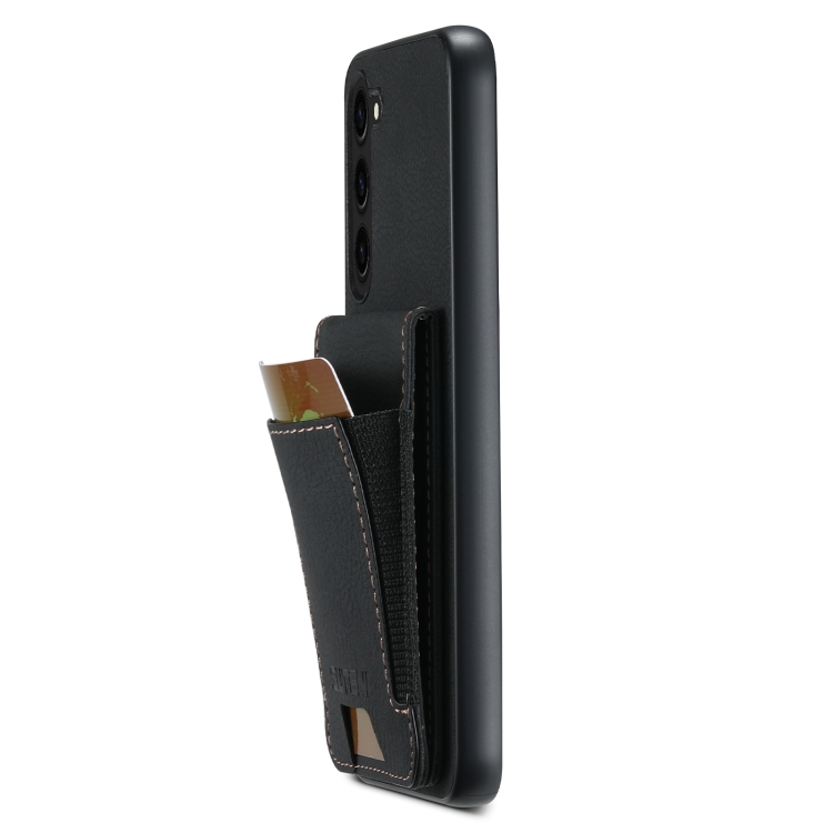 For Samsuny Galaxy S22+ 5G Suteni H03 Litchi Leather Card Bag Stand Back Phone Case(Black) For Samsuny Galaxy S22+ 5G Suteni H03 Litchi Leather Card Bag Stand Back Phone Case(Black)