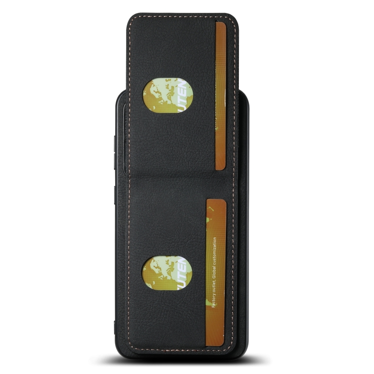 For Samsuny Galaxy S22+ 5G Suteni H03 Litchi Leather Card Bag Stand Back Phone Case(Black) For Samsuny Galaxy S22+ 5G Suteni H03 Litchi Leather Card Bag Stand Back Phone Case(Black)