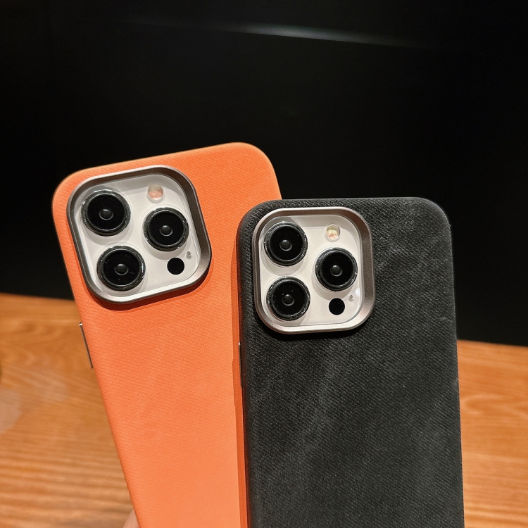 For iPhone 13 Pro Vintage Denim Shockproof Magsafe Phone Case(Orange) For iPhone 13 Pro Vintage Denim Shockproof Magsafe Phone Case(Orange)