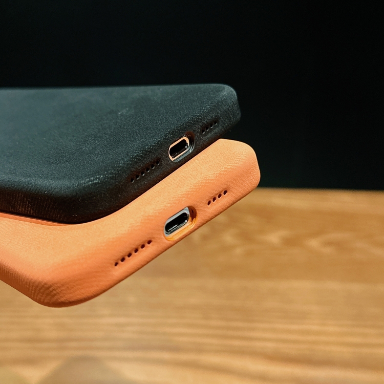 For iPhone 13 Pro Vintage Denim Shockproof Magsafe Phone Case(Orange) For iPhone 13 Pro Vintage Denim Shockproof Magsafe Phone Case(Orange)