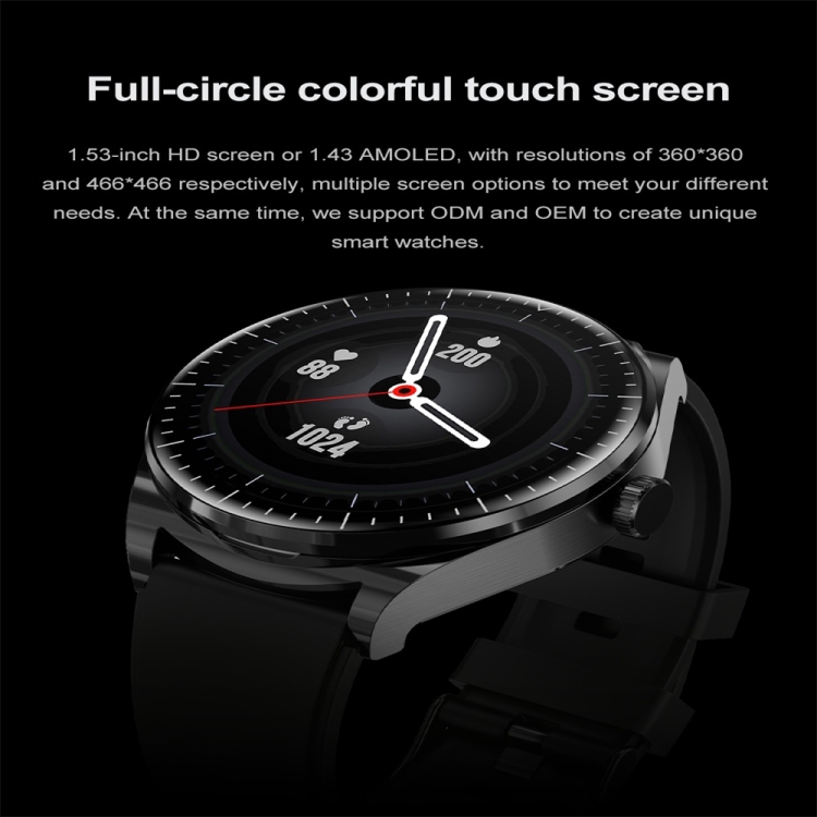Reloj inteligente con pantalla a color S9 de 1,53 pulgadas, compatible con llamadas Bluetooth / frecuencia cardíaca / presión arterial / monitoreo de oxígeno en sangre (negro) - B2