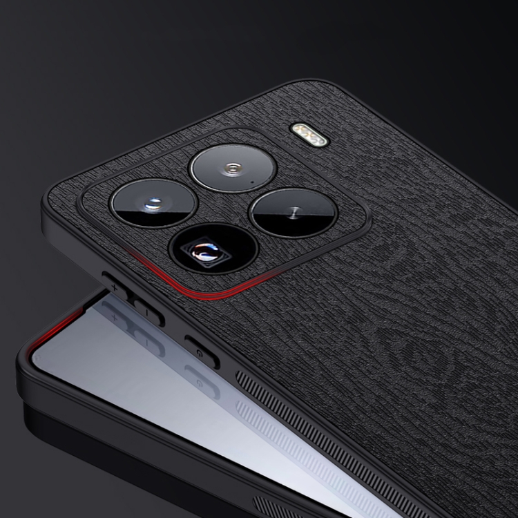 For Xiaomi 15 Pro Tree Bark Leather Shockproof Phone Case(Grey)