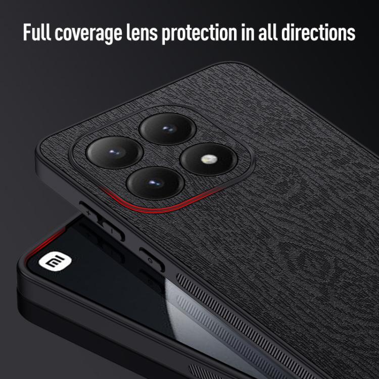 For Xiaomi 15T Tree Bark Leather Shockproof Phone Case(Grey)