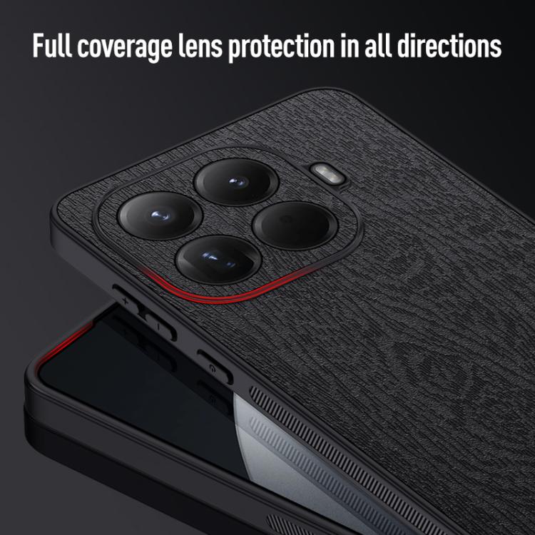 For Xiaomi 15T Pro Tree Bark Leather Shockproof Phone Case(Grey)