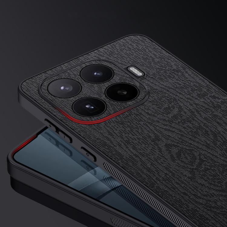 For Xiaomi 17T Pro 5G Tree Bark Leather Shockproof Phone Case(Black)