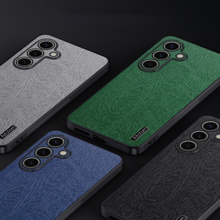 For Samsung Galaxy S23 FE 5G Tree Bark Leather Shockproof Phone Case(Blue) For Samsung Galaxy S23 FE 5G Tree Bark Leather Shockproof Phone Case(Blue)