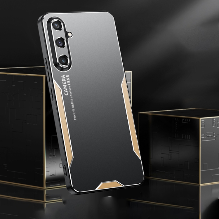 For Samsung Galaxy S23 FE 5G Blade Series TPU Hybrid Metal Phone Case(Red) For Samsung Galaxy S23 FE 5G Blade Series TPU Hybrid Metal Phone Case(Red)