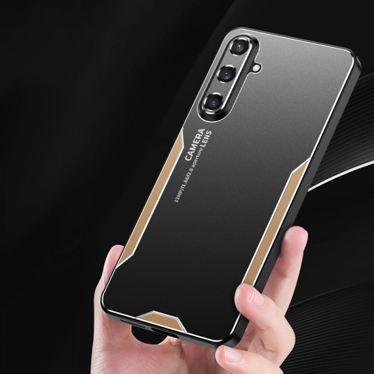 For Samsung Galaxy S23 FE 5G Blade Series TPU Hybrid Metal Phone Case(Red) For Samsung Galaxy S23 FE 5G Blade Series TPU Hybrid Metal Phone Case(Red)