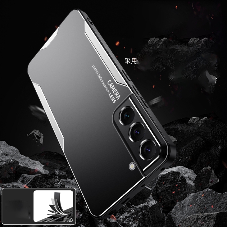 For Galaxy S22 5G Blade Series TPU Hybrid Metal Phone Case(Silver)
