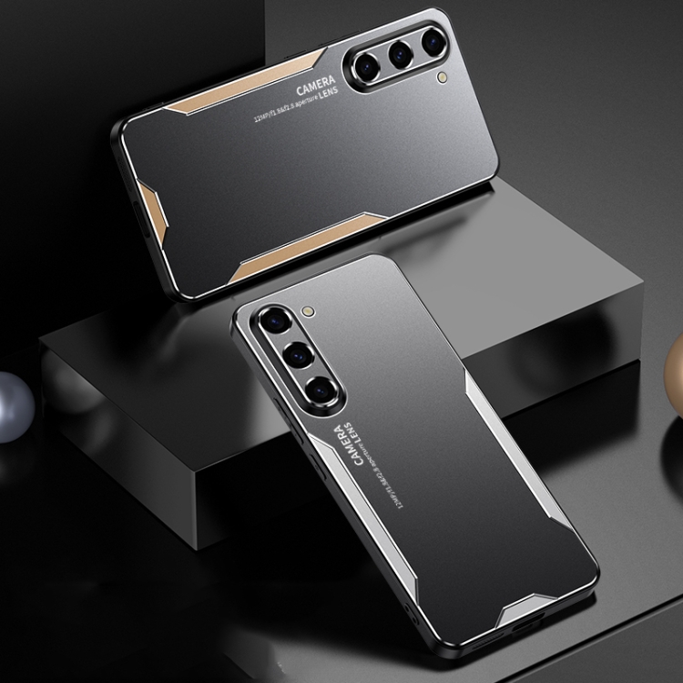 For Samsung Galaxy S23+ 5G Blade Series TPU Hybrid Metal Phone Case(Gold) For Samsung Galaxy S23+ 5G Blade Series TPU Hybrid Metal Phone Case(Gold)