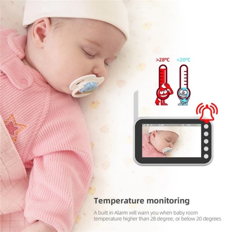 Fashion baby monitor with temperature display