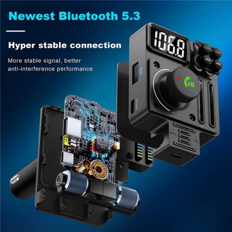 MT01 Car FM Transmitter MP3 Music Player Bluetooth Adapter Type-C + USB Car Charger MT01 Car FM Transmitter MP3 Music Player Bluetooth Adapter Type-C + USB Car Charger