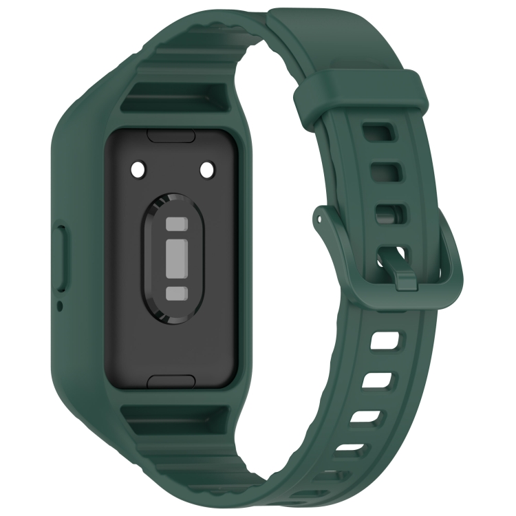 Pour Samsung Galaxy Fit 3 Bracelet de montre en TPU integre vert fonce