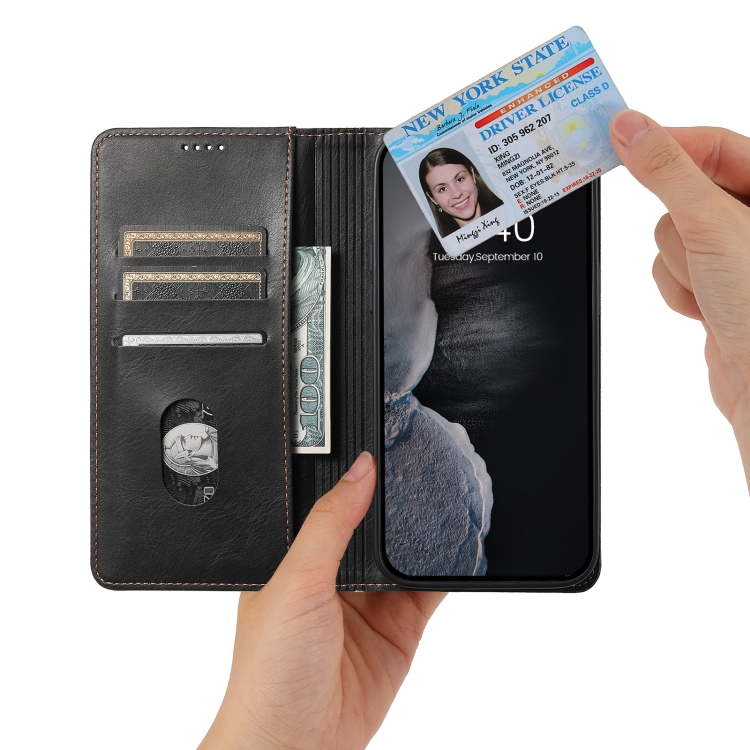 For Samsung Galaxy S24 Ultra 5G Suteni J02 Oil Wax Wallet Leather Phone Case(Black) For Samsung Galaxy S24 Ultra 5G Suteni J02 Oil Wax Wallet Leather Phone Case(Black)