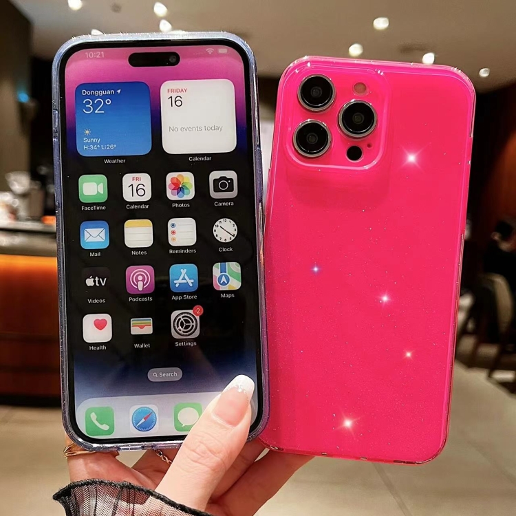 For iPhone 16 Pro Jelly Glitter Solid Color TPU Phone Case(Red) For iPhone 16 Pro Jelly Glitter Solid Color TPU Phone Case(Red)
