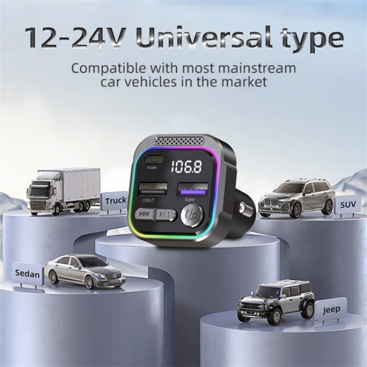 C54 PD 30W Dual USB Car Charger Alloy Car Bluetooth Adapter FM Transmitter MP3 Player C54 PD 30W Dual USB Car Charger Alloy Car Bluetooth Adapter FM Transmitter MP3 Player