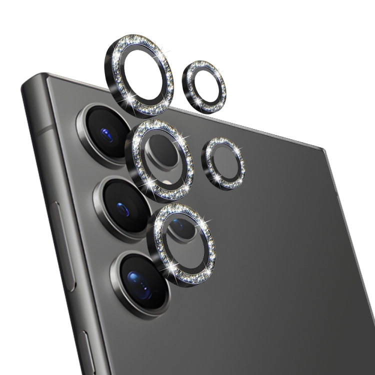 For Samsung Galaxy S24 Ultra 5G NORTHJO Camera Lens Bling Glitter Metal Ring Tempered Glass Film(Black) For Samsung Galaxy S24 Ultra 5G NORTHJO Camera Lens Bling Glitter Metal Ring Tempered Glass Film(Black)
