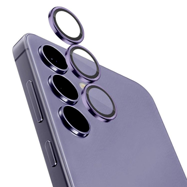 For Samsung Galaxy S24+ 5G NORTHJO Camera LensCD Vein Metal Ring Tempered Glass Film(Purple) For Samsung Galaxy S24+ 5G NORTHJO Camera LensCD Vein Metal Ring Tempered Glass Film(Purple)