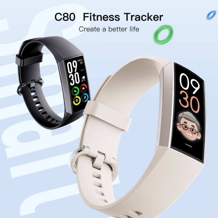 C80 IP67 Waterproof Smart Bracelet Sport Fitness Tracker White