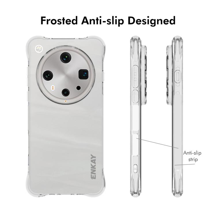 Coque ENKAY Pour OPPO Find X8 Pro 5G – TPU Transparente, Anti-choc, Anti-dérapante – Neuve