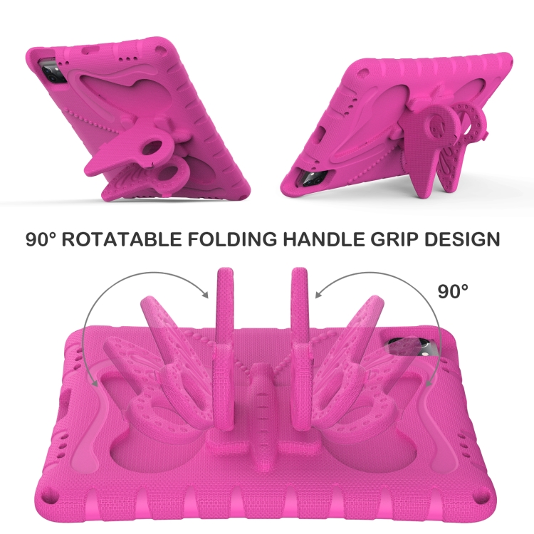For iPad 10th Gen 10.9 2022 Butterfly Bracket EVA Shockproof Tablet Case(Rose Red) For iPad 10th Gen 10.9 2022 Butterfly Bracket EVA Shockproof Tablet Case(Rose Red)
