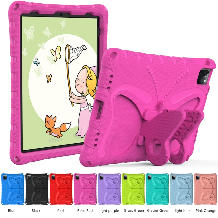 For iPad 10th Gen 10.9 2022 Butterfly Bracket EVA Shockproof Tablet Case(Rose Red) For iPad 10th Gen 10.9 2022 Butterfly Bracket EVA Shockproof Tablet Case(Rose Red)