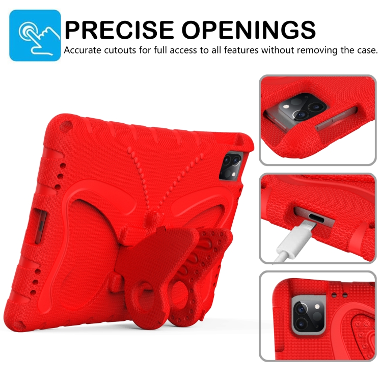 For iPad Air 11 2024 Butterfly Bracket EVA Shockproof Tablet Case(Red) For iPad Air 11 2024 Butterfly Bracket EVA Shockproof Tablet Case(Red)