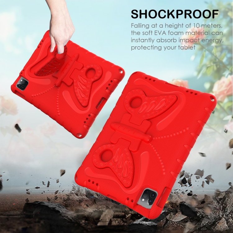 For iPad Air 11 2024 Butterfly Bracket EVA Shockproof Tablet Case(Red) For iPad Air 11 2024 Butterfly Bracket EVA Shockproof Tablet Case(Red)