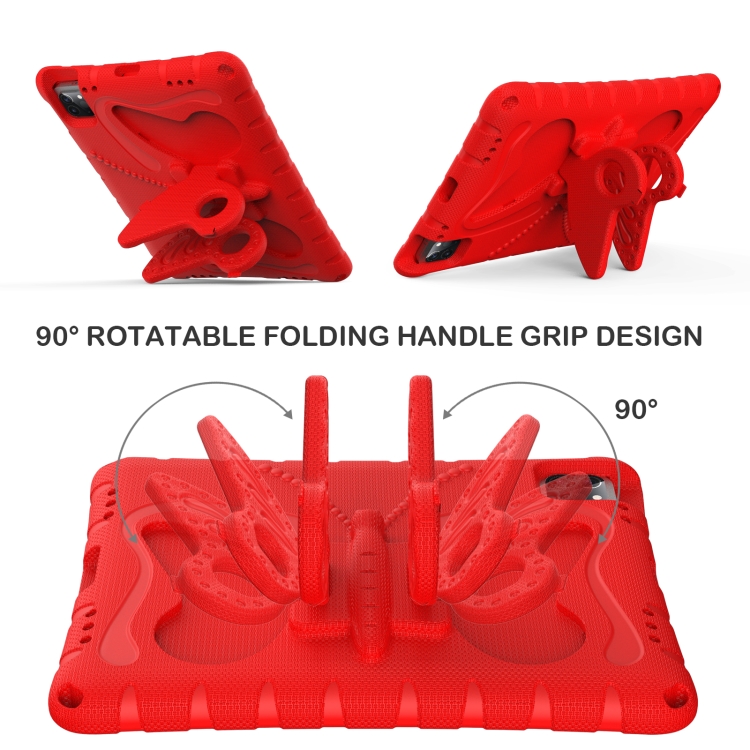 For iPad Air 11 2024 Butterfly Bracket EVA Shockproof Tablet Case(Red) For iPad Air 11 2024 Butterfly Bracket EVA Shockproof Tablet Case(Red)