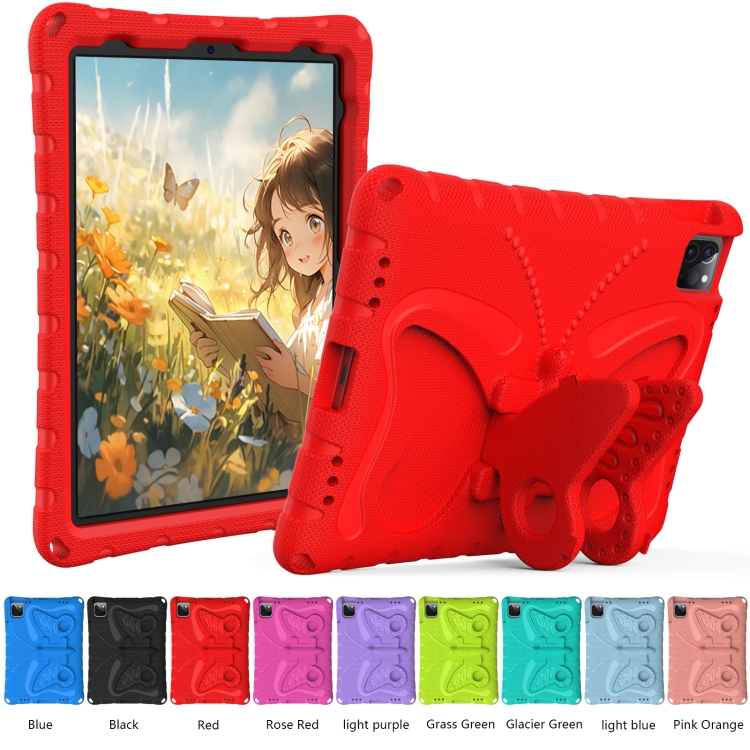 For iPad Air 11 2024 Butterfly Bracket EVA Shockproof Tablet Case(Red) For iPad Air 11 2024 Butterfly Bracket EVA Shockproof Tablet Case(Red)