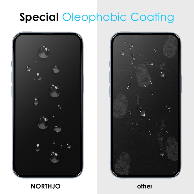For iPhone 14 Plus / 13 Pro Max NORTHJO A++ 28 Degree Privacy Full Glue Silk Printing Tempered Glass Film For iPhone 14 Plus / 13 Pro Max NORTHJO A++ 28 Degree Privacy Full Glue Silk Printing Tempered Glass Film