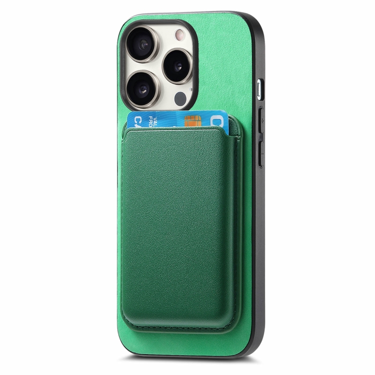 For iPhone 7 / 8 / SE 2022 Retro Magsafe Card Bag PU Back Cover Phone Case(Green) For iPhone 7 / 8 / SE 2022 Retro Magsafe Card Bag PU Back Cover Phone Case(Green)
