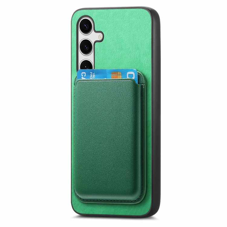 For Samsung Galaxy S23 Ultra 5G Retro Magsafe Card Bag PU Back Cover Phone Case(Green) For Samsung Galaxy S23 Ultra 5G Retro Magsafe Card Bag PU Back Cover Phone Case(Green)