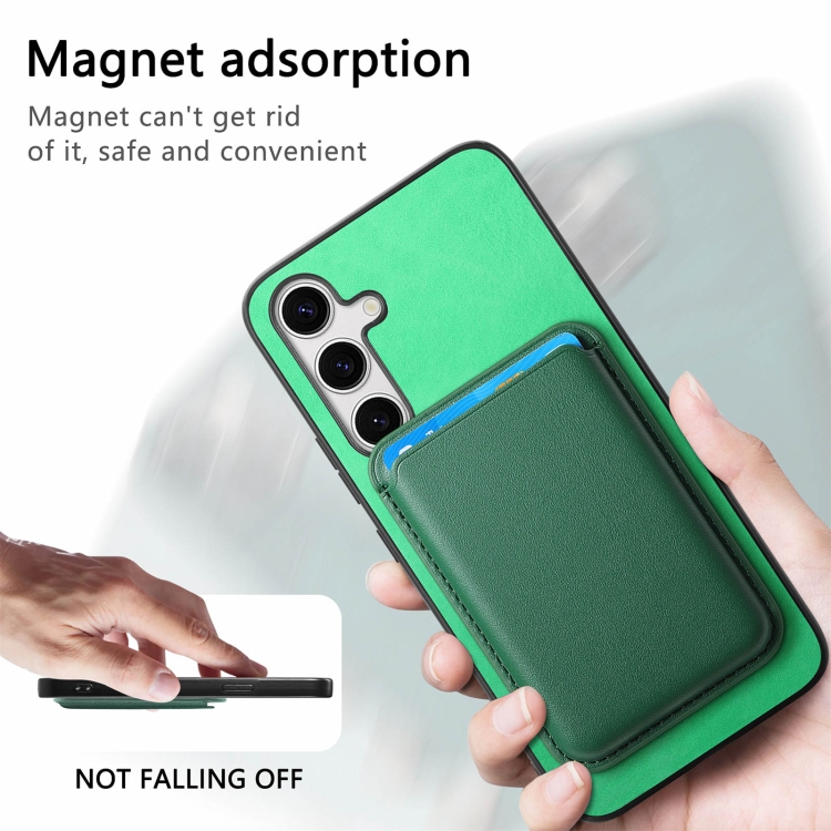 For Samsung Galaxy S23 Ultra 5G Retro Magsafe Card Bag PU Back Cover Phone Case(Green) For Samsung Galaxy S23 Ultra 5G Retro Magsafe Card Bag PU Back Cover Phone Case(Green)