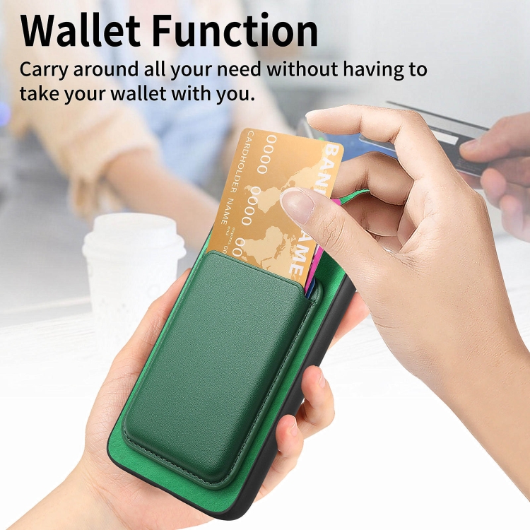 For Samsung Galaxy S23 Ultra 5G Retro Magsafe Card Bag PU Back Cover Phone Case(Green) For Samsung Galaxy S23 Ultra 5G Retro Magsafe Card Bag PU Back Cover Phone Case(Green)