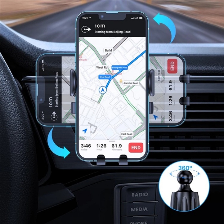 D23+CF Car Air Conditioning Outlet Navigation Mobile Phone Rotation Holder D23+CF Car Air Conditioning Outlet Navigation Mobile Phone Rotation Holder