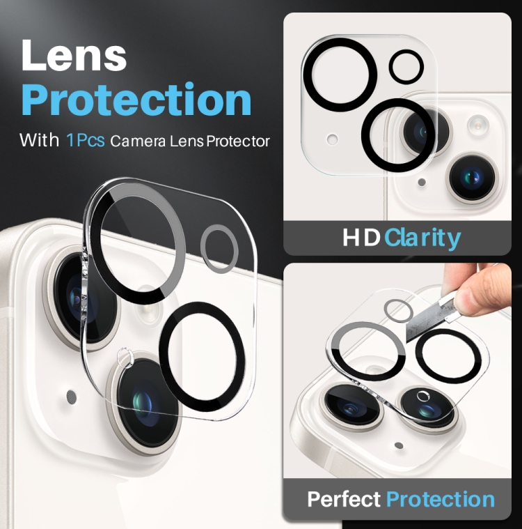 For iPhone 14 NORTHJO 3 in 1 Magsafe Clear Phone Case with Screen Film + Rear Lens Film - 5