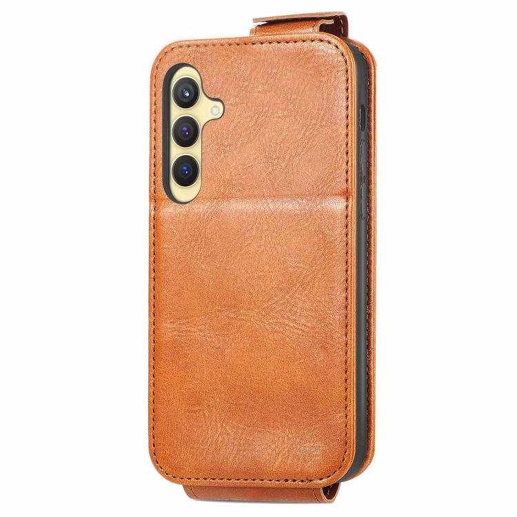 For Samsung Galaxy S24 5G Zipper Wallet Vertical Flip Leather Phone Case(Brown) For Samsung Galaxy S24 5G Zipper Wallet Vertical Flip Leather Phone Case(Brown)