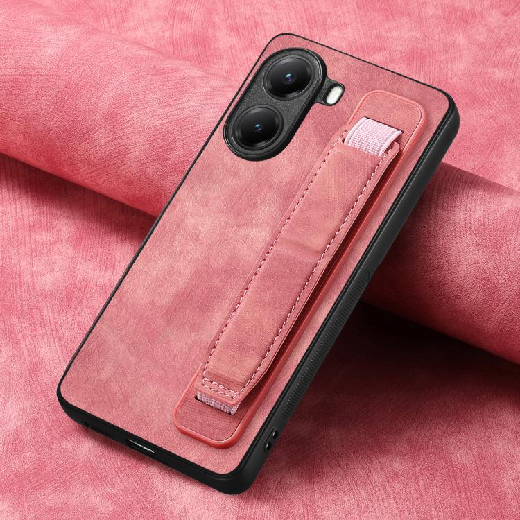 Redmi Turbo 4用レトロリストバンドホルダーレザーバックフォンケース