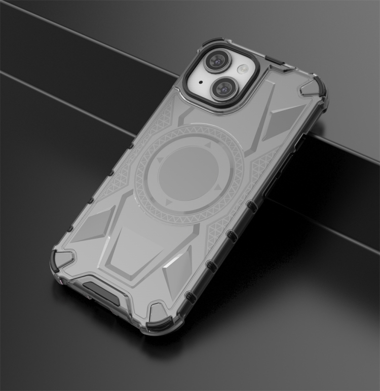 For iPhone 15 Armor Holder PC Hybrid TPU Phone Case(Black) For iPhone 15 Armor Holder PC Hybrid TPU Phone Case(Black)