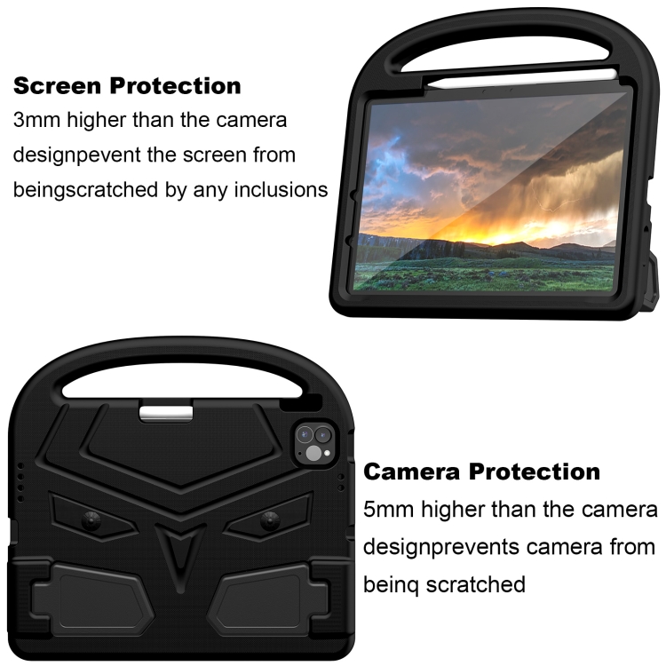 For iPad Air 11 2024 Sparrow Style Shockproof Kickstand EVA Tablet Case(Black) For iPad Air 11 2024 Sparrow Style Shockproof Kickstand EVA Tablet Case(Black)