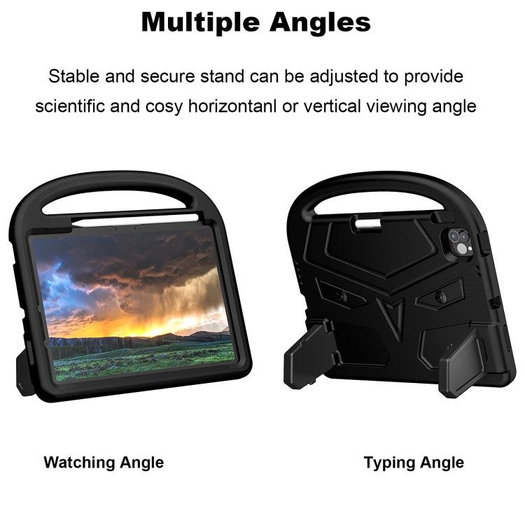 For iPad Air 11 2024 Sparrow Style Shockproof Kickstand EVA Tablet Case(Black) For iPad Air 11 2024 Sparrow Style Shockproof Kickstand EVA Tablet Case(Black)