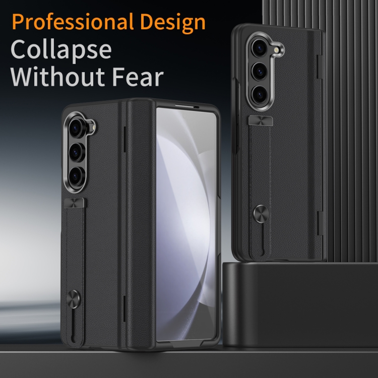 For Samsung Galaxy Z Fold6 5G All-inclusive Shockproof Phone Case with Holder(Black) For Samsung Galaxy Z Fold6 5G All-inclusive Shockproof Phone Case with Holder(Black)