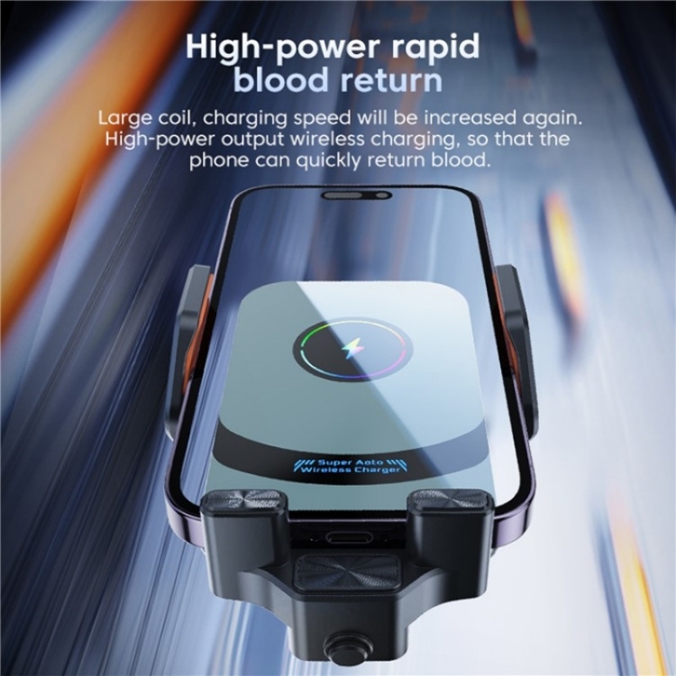 X16 Car Smart Sensor Phone Holder Magnetic Phone Mount Automatic Wireless Charger(Tarnish) X16 Car Smart Sensor Phone Holder Magnetic Phone Mount Automatic Wireless Charger(Tarnish)