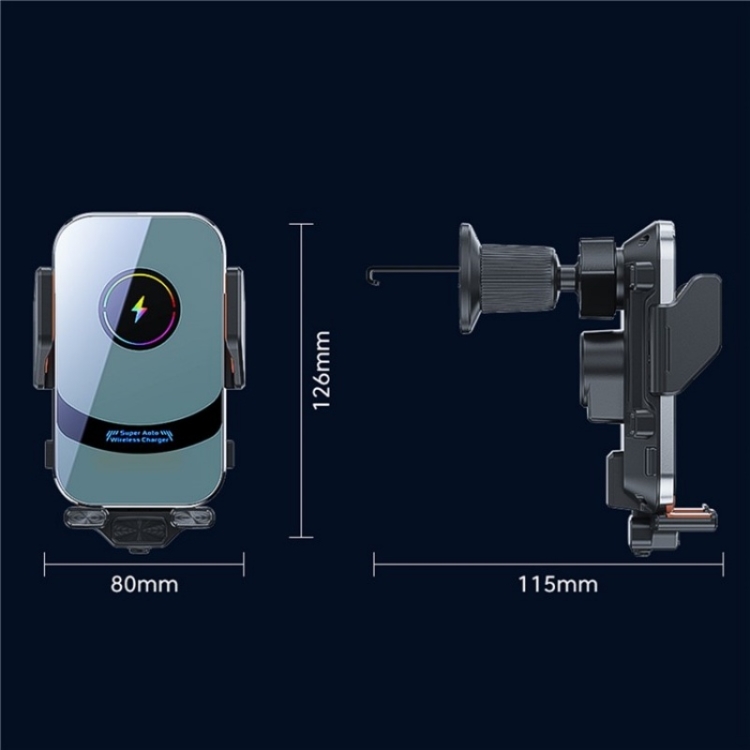 X16 Car Smart Sensor Phone Holder Magnetic Phone Mount Automatic Wireless Charger(Tarnish) X16 Car Smart Sensor Phone Holder Magnetic Phone Mount Automatic Wireless Charger(Tarnish)