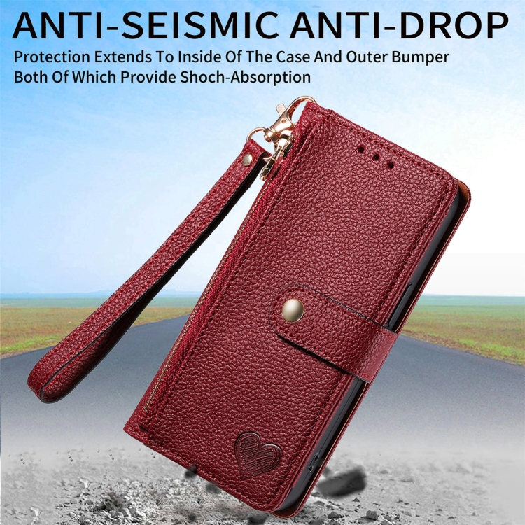 For Samsung Galaxy S25+ 5G Love Zipper Lanyard Leather Phone Case(Gray) For Samsung Galaxy S25+ 5G Love Zipper Lanyard Leather Phone Case(Gray)