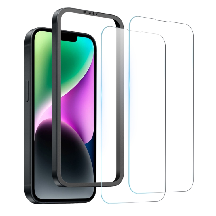 For iPhone 14 Plus NORTHJO 2pcs A++ Screen Protector Tempered Glass Film with Installation Frame For iPhone 14 Plus NORTHJO 2pcs A++ Screen Protector Tempered Glass Film with Installation Frame