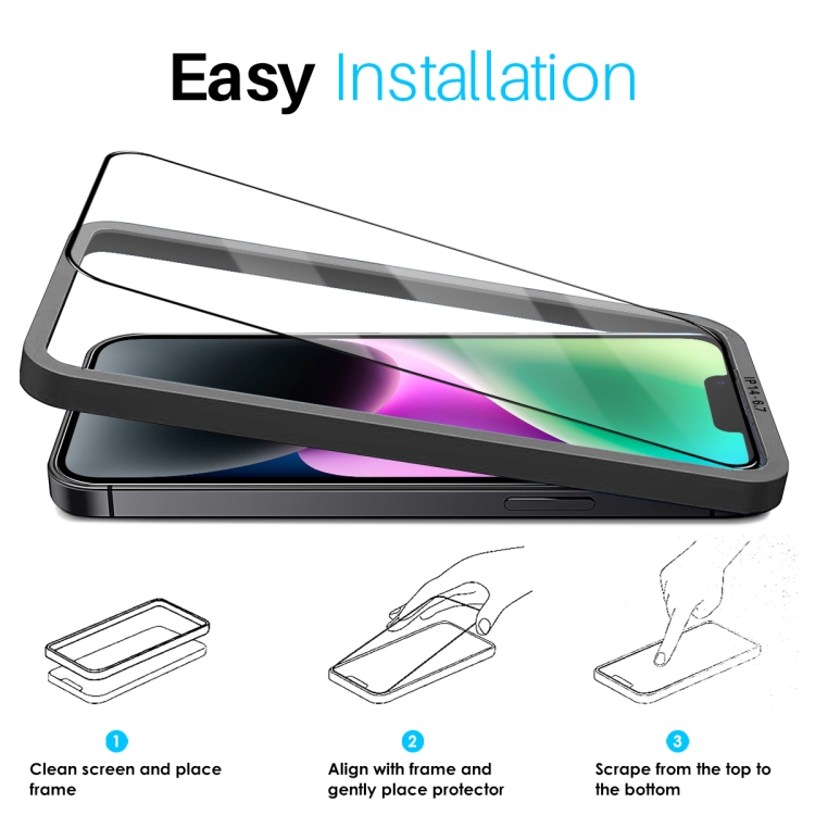 For iPhone 14 NORTHJO 2pcs A++ Tempered Glass Film with Installation Frame For iPhone 14 NORTHJO 2pcs A++ Tempered Glass Film with Installation Frame
